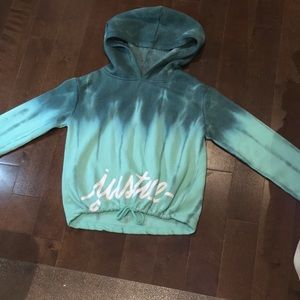 Justice crop top with hood